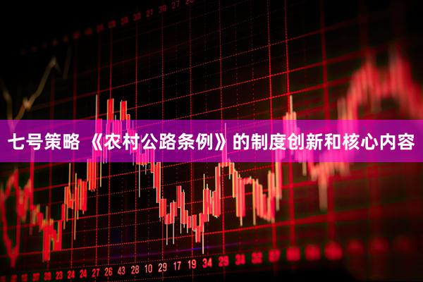 七号策略 《农村公路条例》的制度创新和核心内容